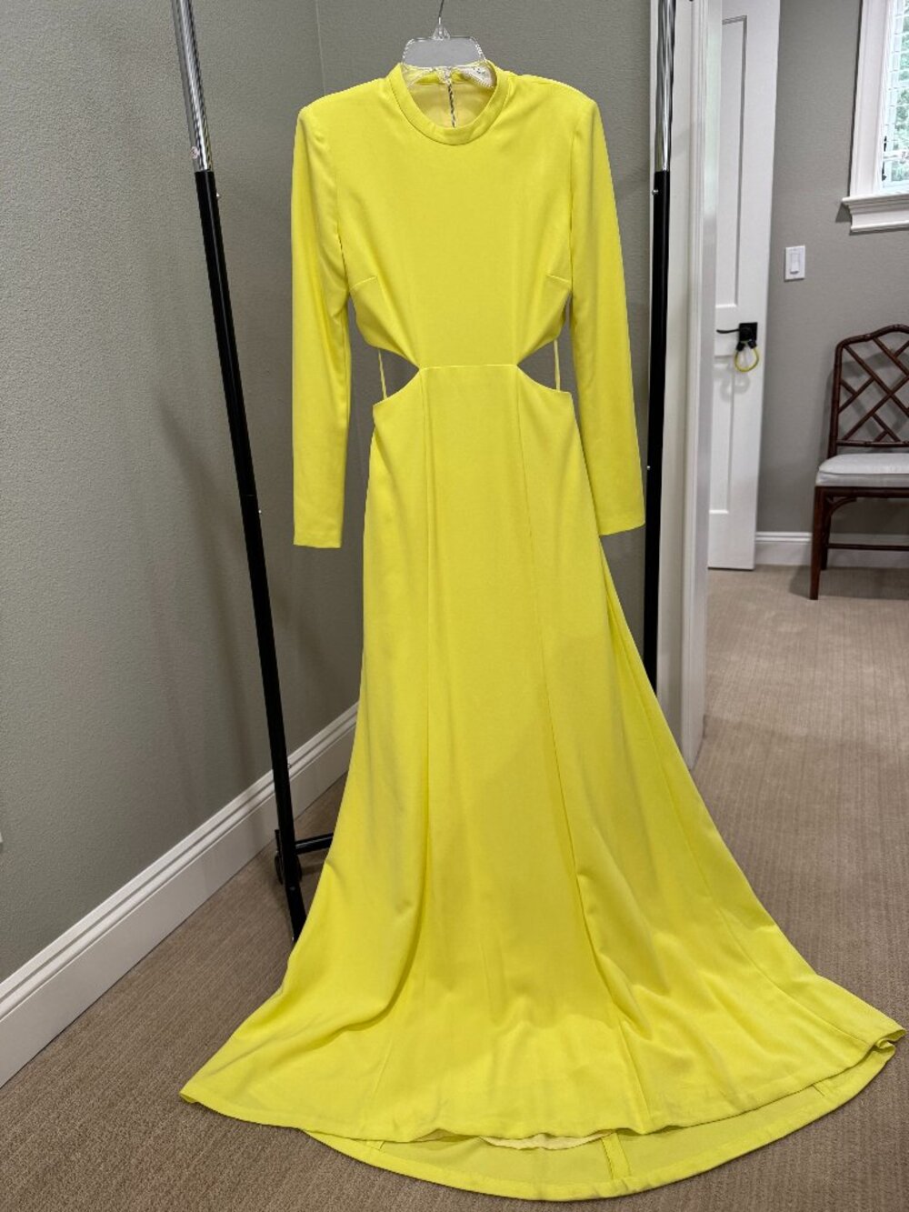 A.L.C. Neon Yellow Cutout Gown Size 6